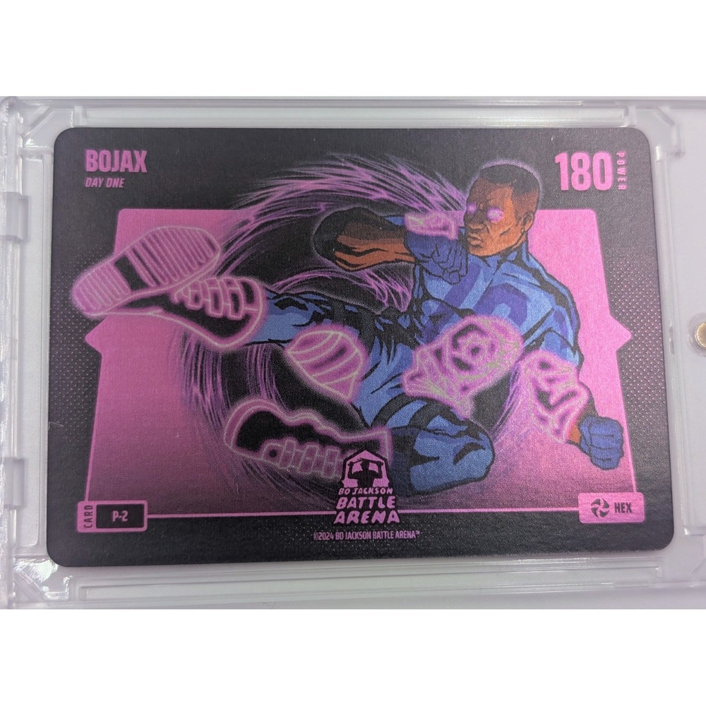 BOJAX 180° Neon Pink Day One Hex SSP Case Hit Battle Arena Promo Bo Jackson P-2